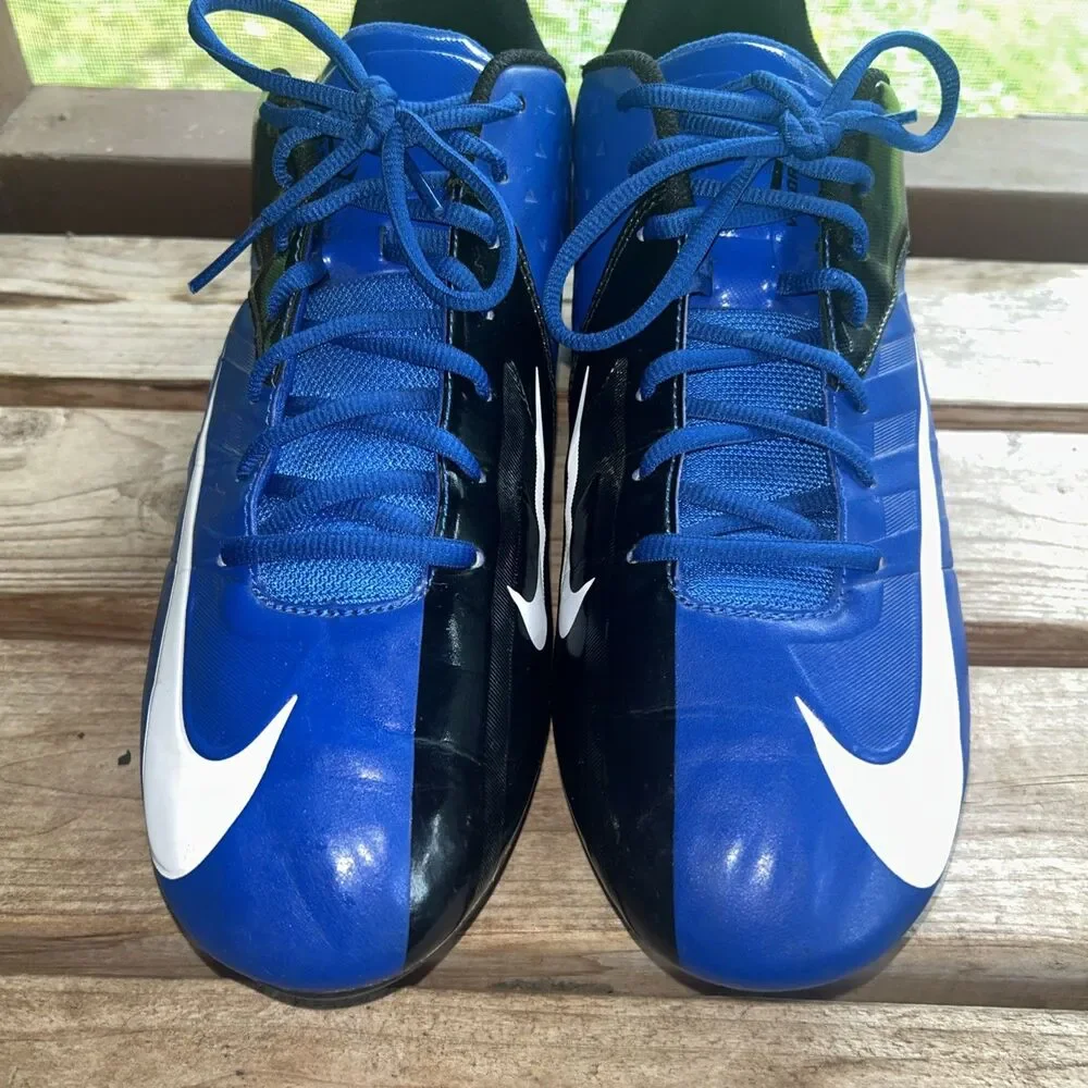 Nike Vapor Strike Blue and Black Football Cleats - Size 14